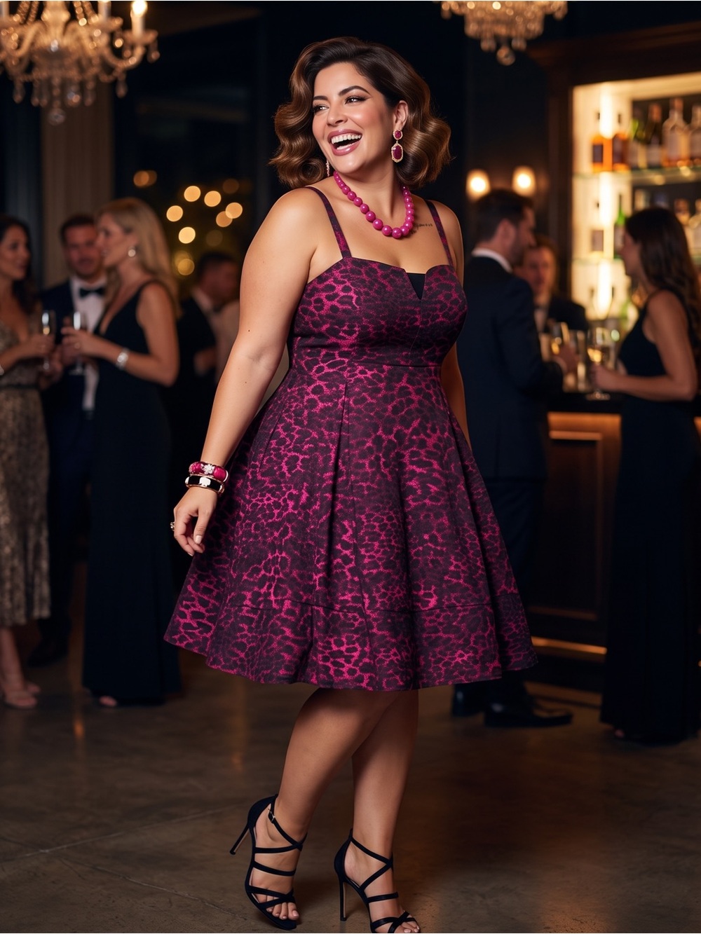 NWT Betsey Johnson x Torrid Leopard Babydoll Dress 16 Pink Black
